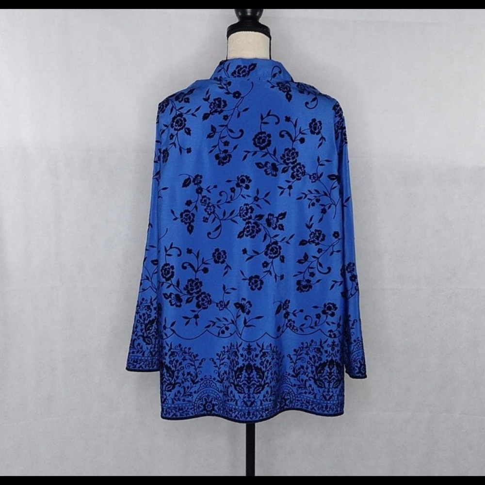 Susan Graver Tunic Shirt  X-large -Blue andBlack